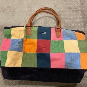 Vineyard Vines Corduroy Patchwork Tote